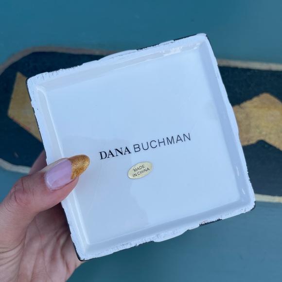 Dana Buchman Ceramic Zebra Print Gift Box Candy Jar - Picture 5 of 6